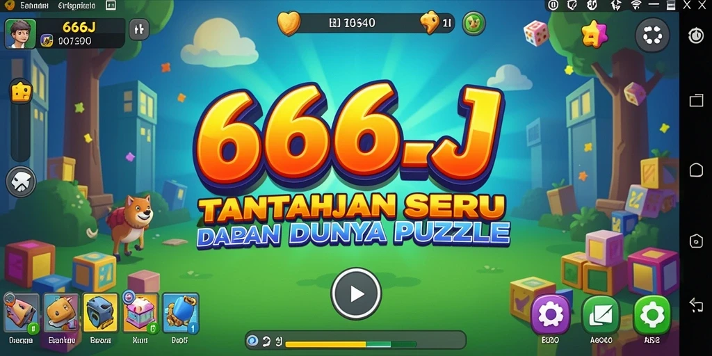 Tampilan menantang dari gameplay 666J dalam teka-teki Puzzle.