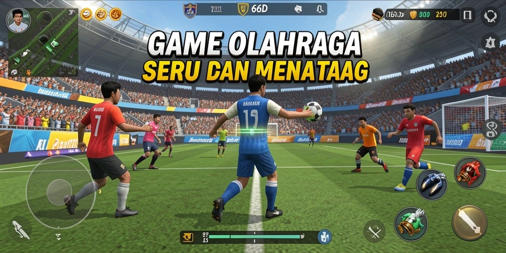 Tampilan gameplay 66D yang menampilkan aksi olahraga yang seru.