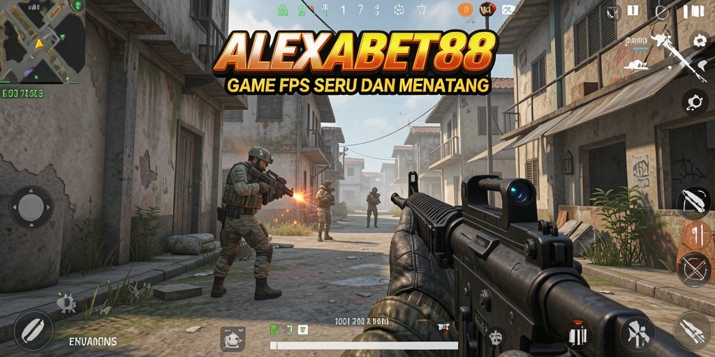 Screenshot gameplay ALEXABET88 menunjukkan pertempuran intens dan aksi seru.