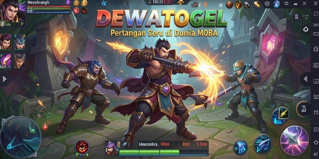 Tangkapan layar gameplay DEWATOGEL yang menunjukkan pertarungan mendebarkan antara karakter.