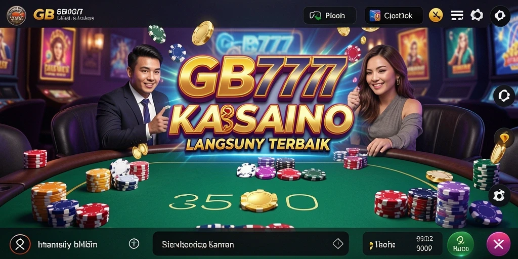 Screenshot gameplay GB777 menampilkan suasana kasino langsung yang mendebarkan.