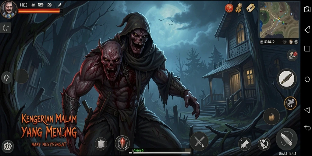 Gameplay H03 menakutkan dengan atmosfer mencekam dan adegan jumpscare.