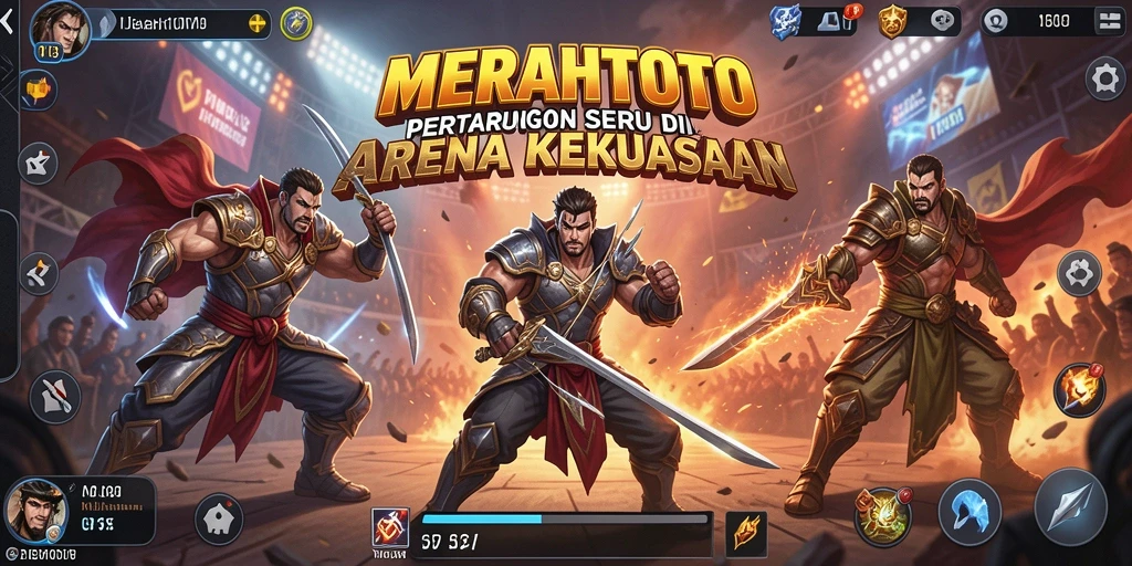 Screenshot gameplay pertarungan seru di MERAHTOTO.