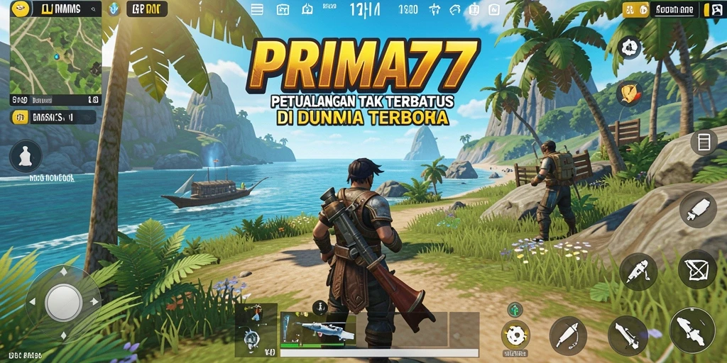 Gameplay seru di dunia terbuka PRIMA77 dengan lingkungan yang kaya.