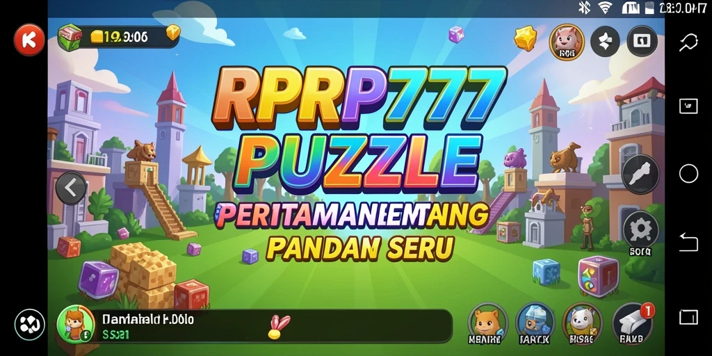 Screenshot gameplay menunjukkan pemain memecahkan teka-teki seru di RPRP777.