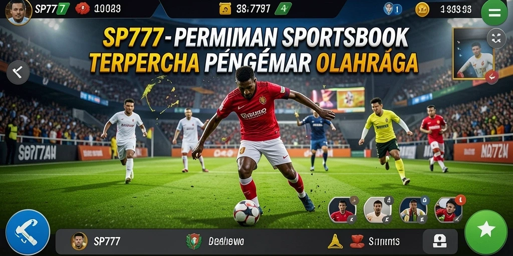 Tampilan gameplay utama SP777 dengan fitur sportsbook yang menarik.