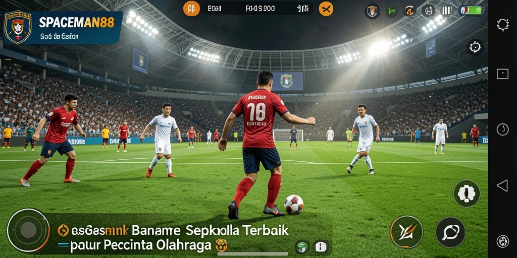 Tampilan gameplay mendebarkan dari SPACEMAN88 dengan aksi sepak bola yang intens.