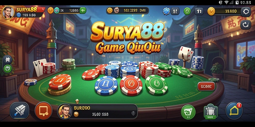Tampilan gameplay menarik dari SURYA88 dalam permainan QiuQiu.