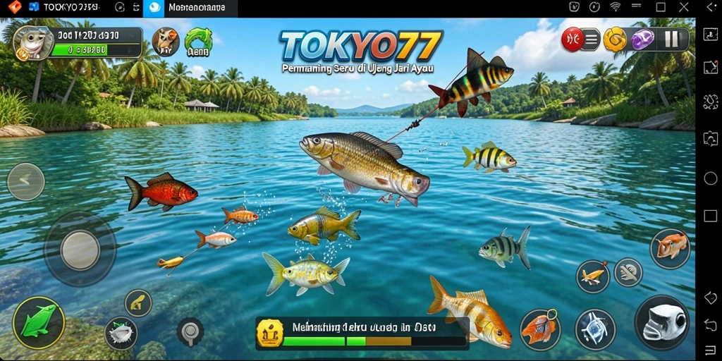 Tangkapan ikan yang spektakuler dalam gameplay TOKYO77.