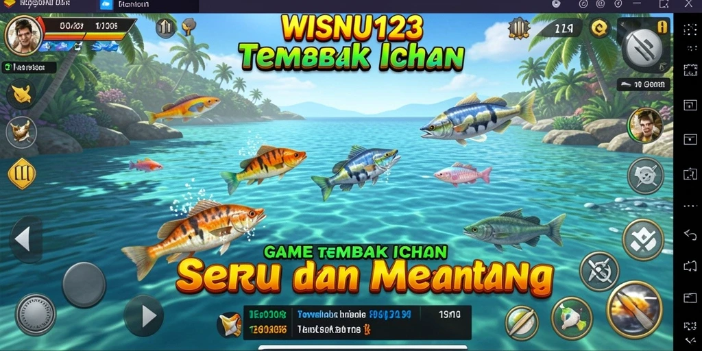 Tampilan gameplay Tembak Ikan yang mendebarkan dari WISNU123.